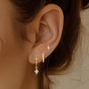 Elegantes 3er - Set Ohrringe in Gold mit Zirkonia - Nach - Dir.de