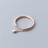 Feine Ringe mit zarter Kugel - Anhänger - Kette (Silber & Roségold) - Nach - Dir.de