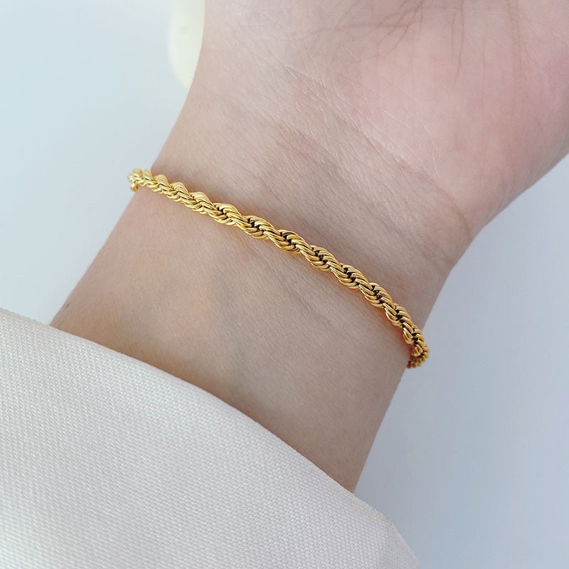 Geflochtenes Armband in Goldoptik - Nach - Dir.de