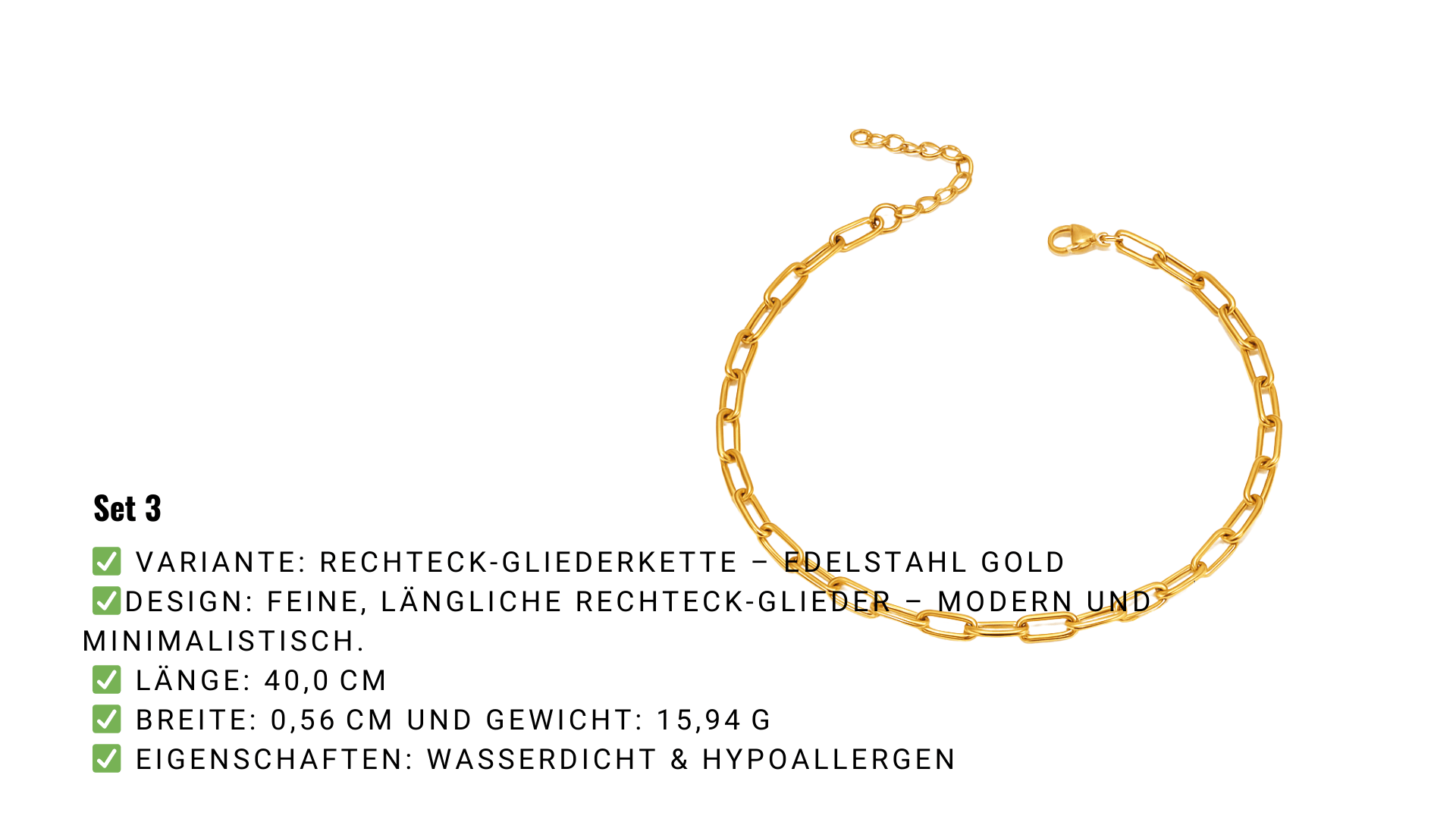 „Golden Layers“ - Kettenset - Nach - Dir.de