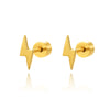 Goldene Ohrstecker mit Zirkonia - Blattdesign - Nach - Dir.de