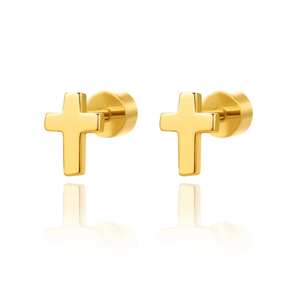 Goldene Ohrstecker mit Zirkonia - Blattdesign - Nach - Dir.de