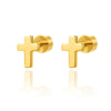 Goldene Ohrstecker mit Zirkonia - Blattdesign - Nach - Dir.de