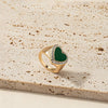 Goldener Statement - Ring mit schwarzem Herz - Nach - Dir.de