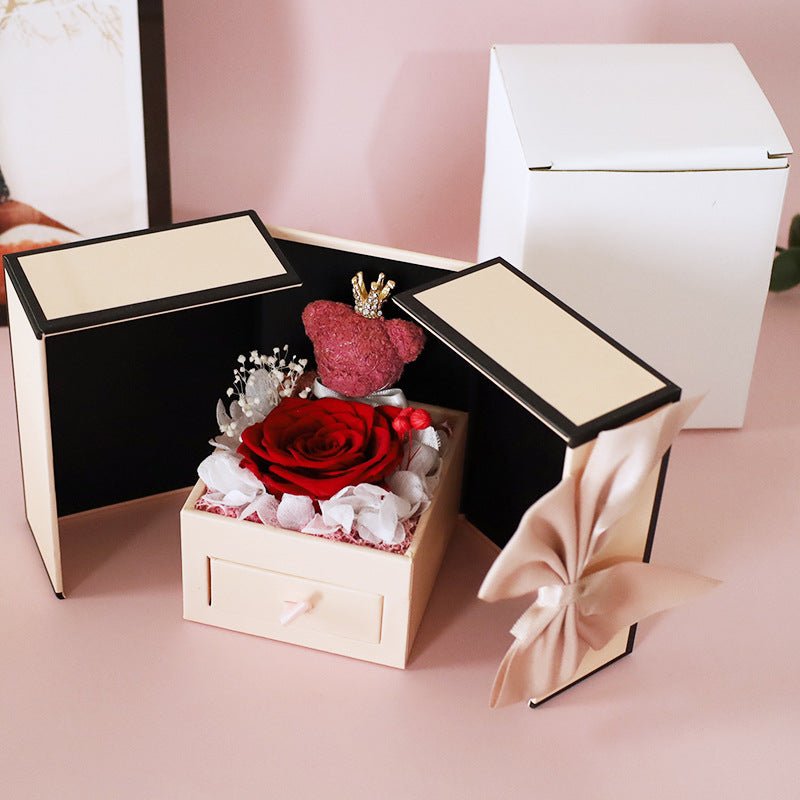 Luxus Geschenkbox mit Rose & Ringfach - Nach - Dir.de