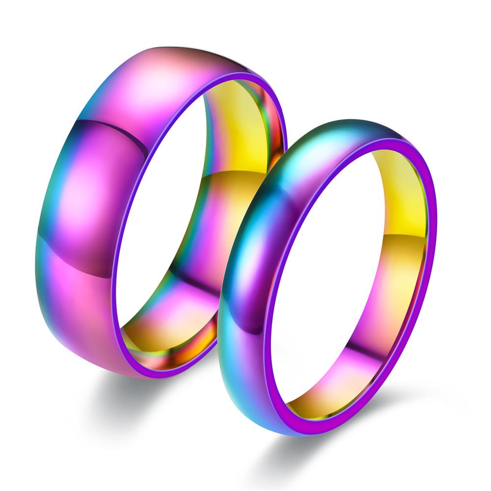 Regenbogen - Ring aus Edelstahl - Nach - Dir.de