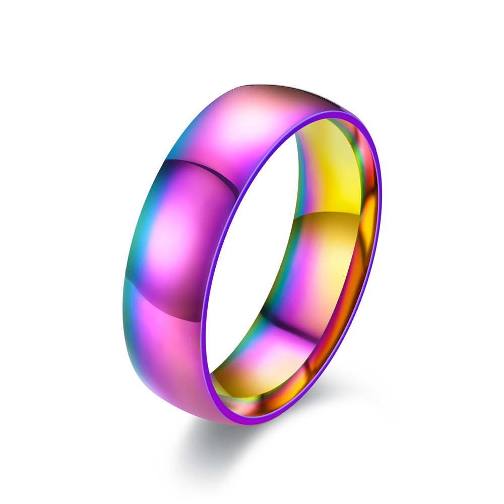 Regenbogen - Ring aus Edelstahl - Nach - Dir.de