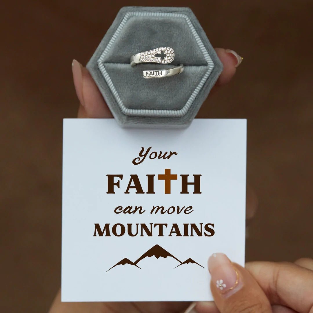 Ring "FAITH" mit Kreuz und Zirkonia - Nach - Dir.de