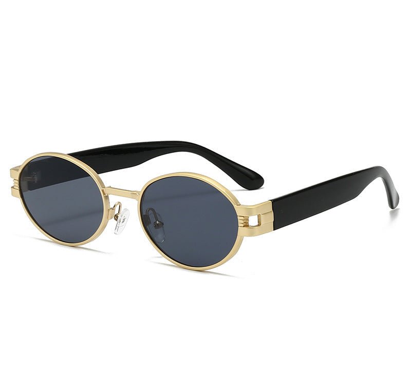 Runde Retro - Sonnenbrille in Schwarz - Nach - Dir.de
