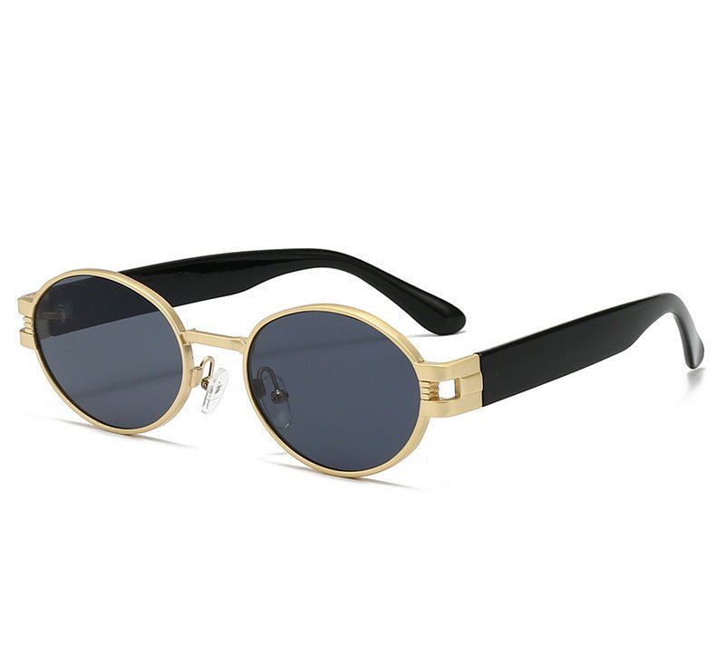 Runde Retro - Sonnenbrille in Schwarz - Nach - Dir.de
