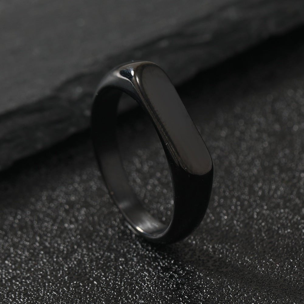 Schlichter Goldring mit Gravurfläche - Nach - Dir.de