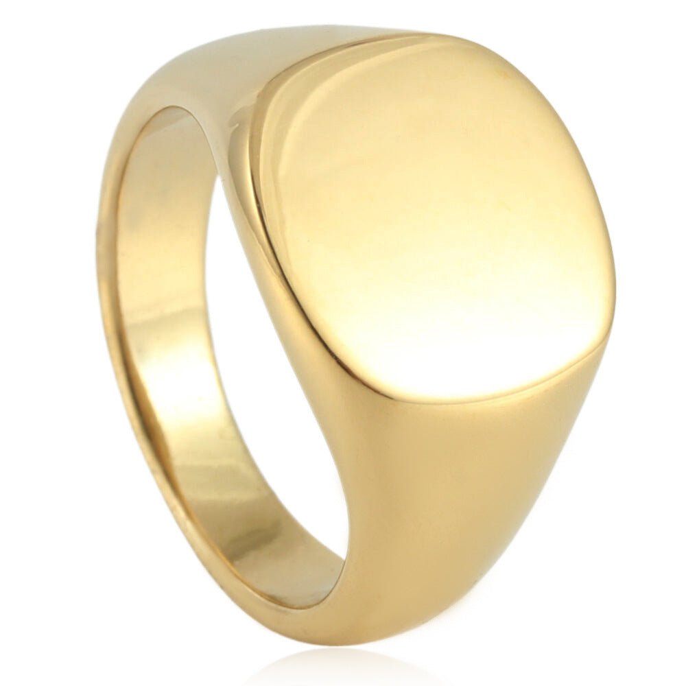 Siegelring in Gold - Optik - Nach - Dir.de
